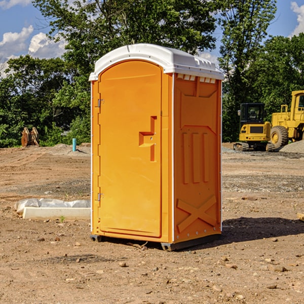 how often are the porta potties cleaned and serviced during a rental period in Harmony New York